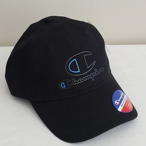 Champion Baseball Hat Cap Blue Black